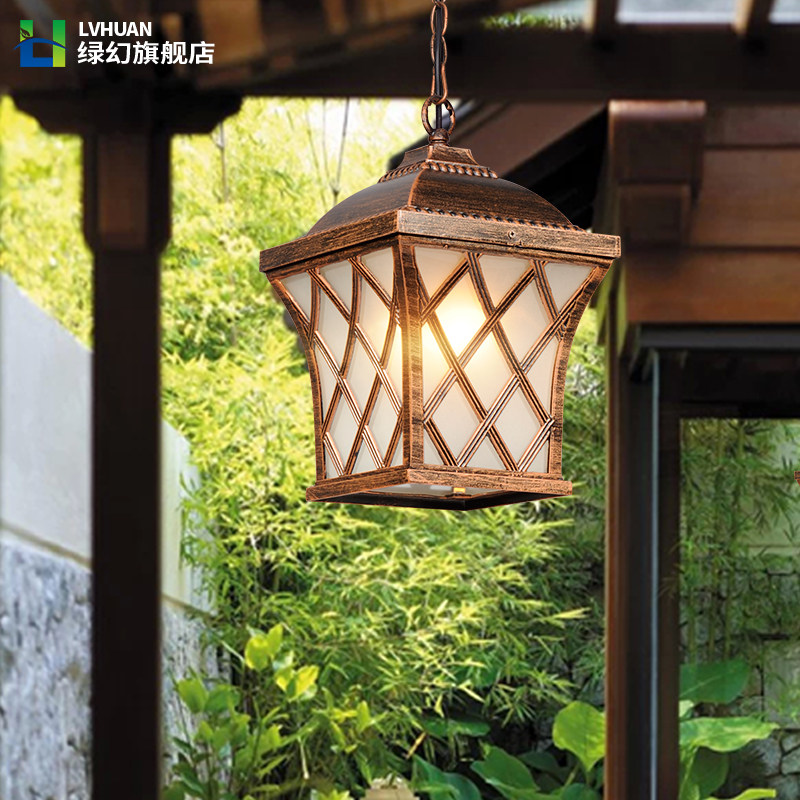 American Minimalist Grape Rack Gallery Hanger Lamp Outdoor Waterproof Landscape Pavilions Hallway Light Balcony Garden Outdoor Lights