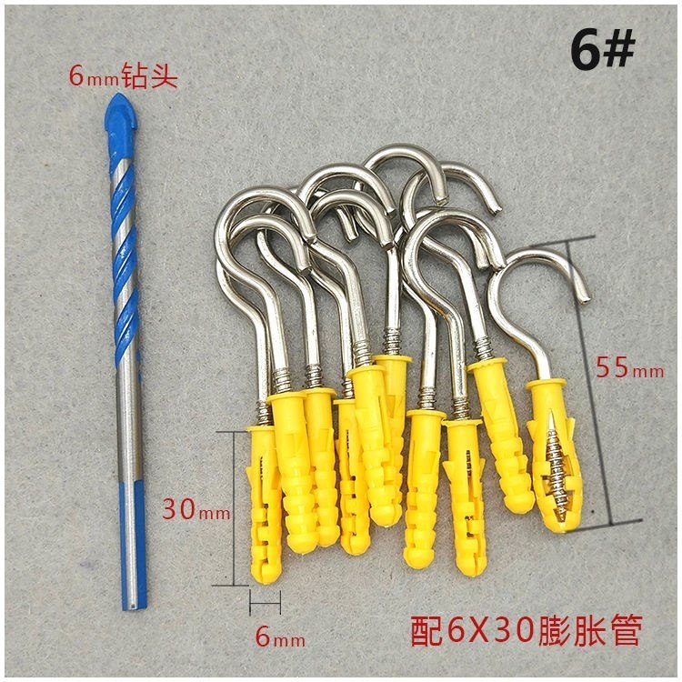 Hanging lantern hook door outdoor balcony hanging ceiling wall screw load-bearing hook metal hook fitting