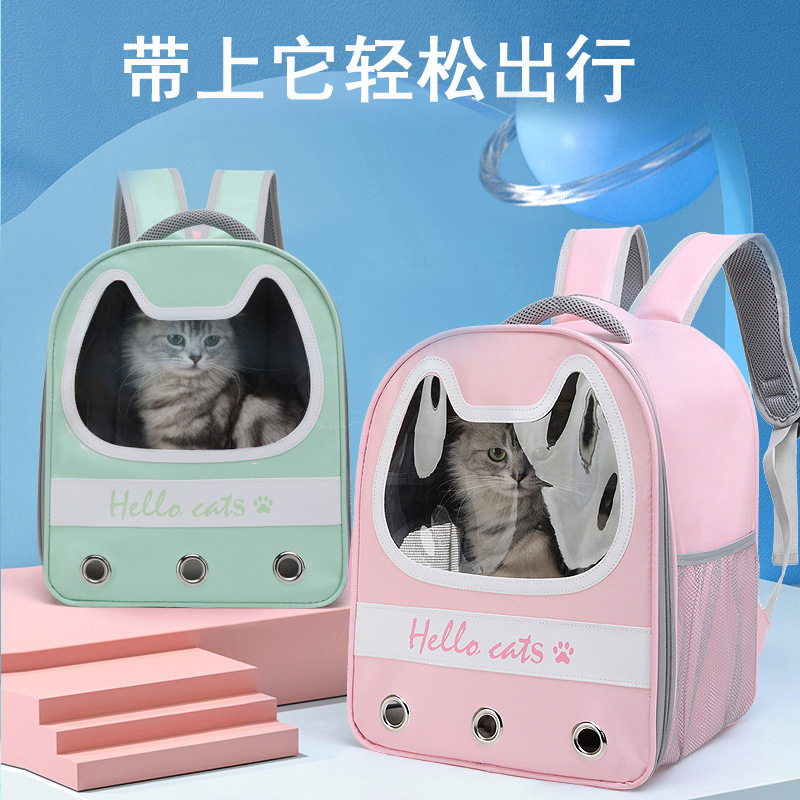 Cat Pack Double Shoulder Large Capacity Out Portable Breathable Cat School Bag Multifunction Portable Kitty Four-season Universal Pet Bag-Taobao