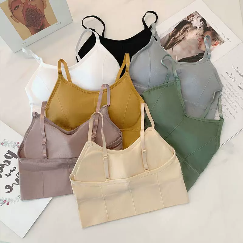 U-shaped Back Bra Tube Top Women Crop Top Daisy Pattern