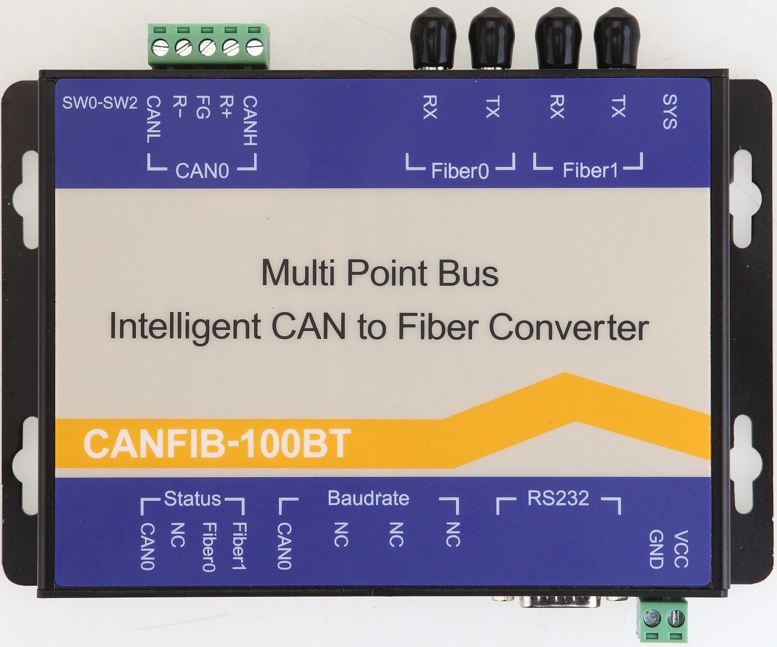 Fire alarm host networking module CANFIB-100BT high-speed intelligent CAN optical fiber converter CAN light conversion