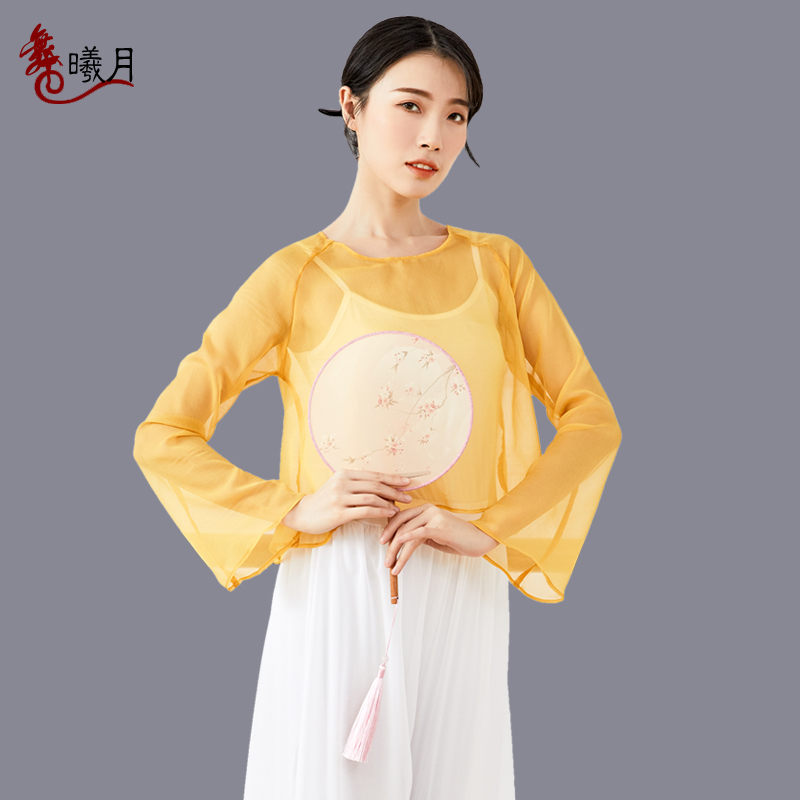 Classical Dance Suit Blouse Women China Gufeng Folk Dance Body Rhyme Clothes Fluor to dance and perform costumes