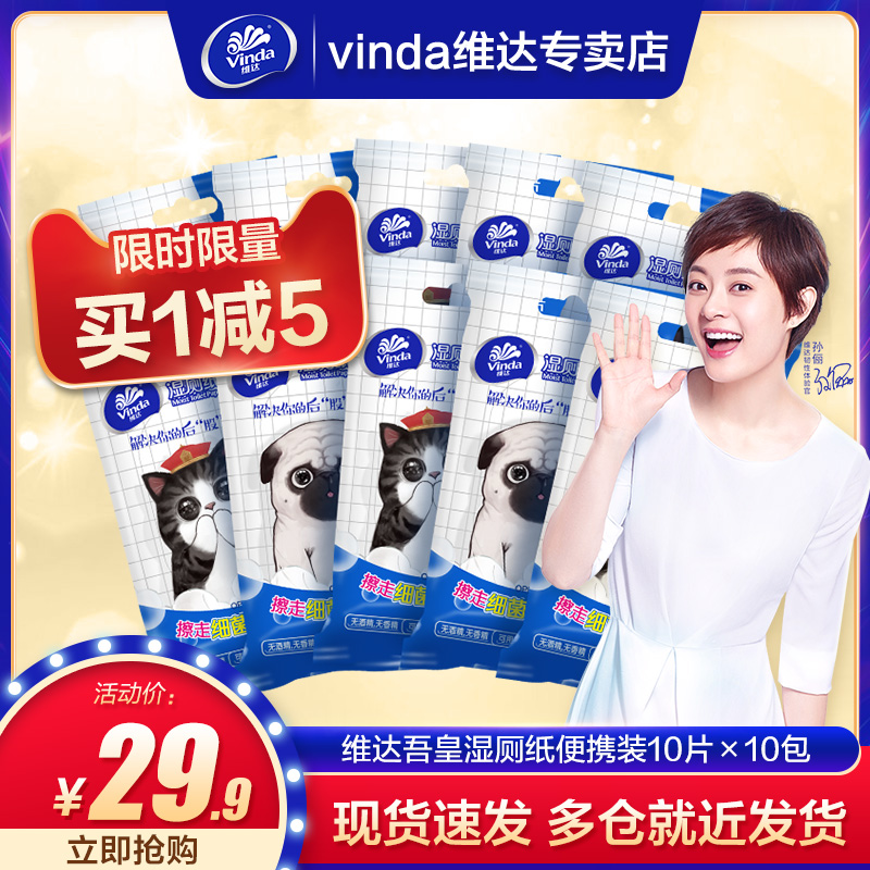 Vida adult wet toilet paper convenient portable toilet wipes wet toilet wipes 100 pieces