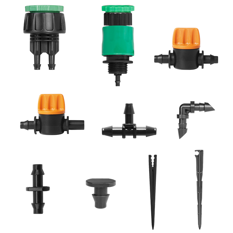 4 7 thin tube simple joint micro spray drip irrigation contact nozzle small tee bend pass choke plug barb straight through fixed lever valve