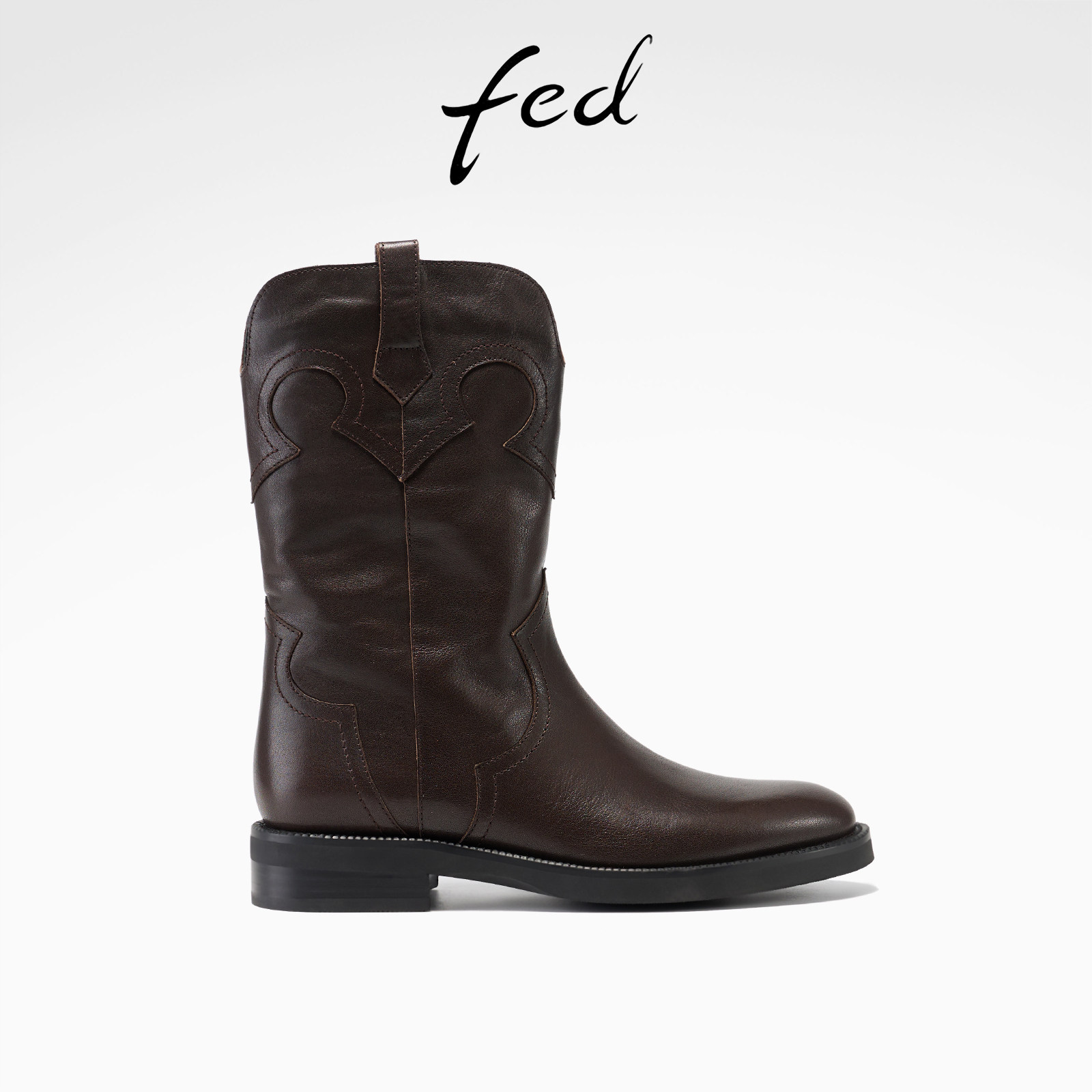 Fed British style mid-calf boots winter new women's boots thick heel knight boots fashion western boots S1201-YAB038