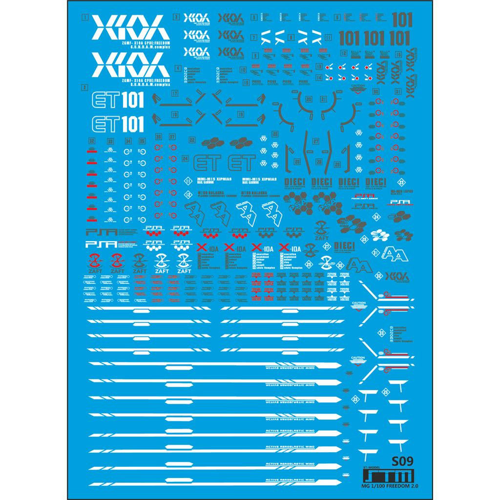 (STM)MG 1:100 ZGMF-X10A Freedom Gundam 2 0 (Detailed Enhanced Version) Dedicated Water Decal