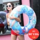Vòng bơi người lớn lưới dày màu đỏ phao cứu sinh bơm hơi em bé sơ sinh nhà trẻ em 1 tuổi 3 người lớn vòng bơi - Cao su nổi