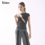 Badee Летняя небольшая дизайнерская сексуальная футболка с коротким рукавом, облегающий крой, тренд сезона