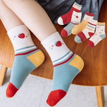 Girl Socks Autumn Winter Pure Cotton Damp Princess Han Version Spring Autumn Cute Baby Girl Children Girls Middle Silo Socks