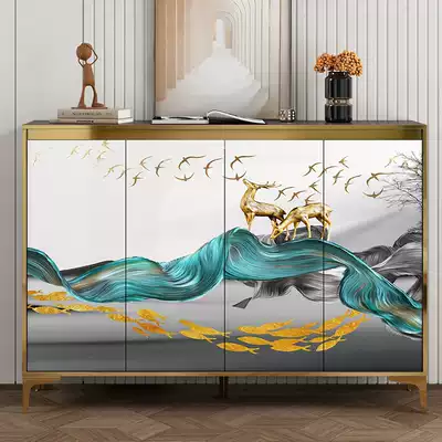 Painted shoe cabinet home large capacity living room entrance storage cabinet American country entrance shoe cabinet 2021 New light luxury
