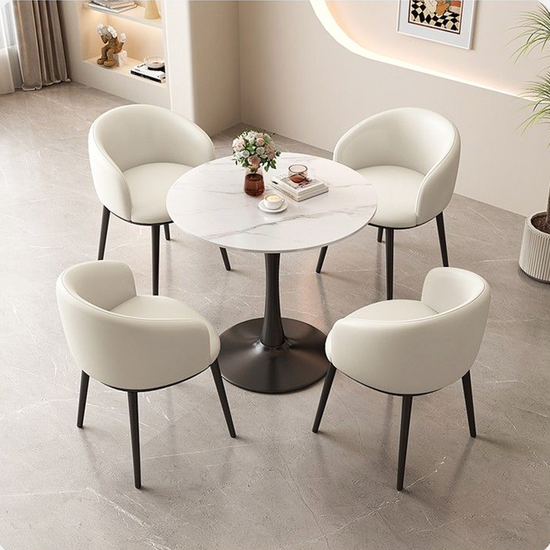 Roundtable tea table in talks table and chairs Reception office for guests Balcony Leisure Small Round Table Apartment Dining Table Home-Taobao