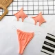 Bộ bikini mới 2019 Âu Mỹ sexy ngôi sao năm cánh thắt lưng trong suốt áo tắm nữ đi biển đồ bơi xẻ tà sexy - Bikinis