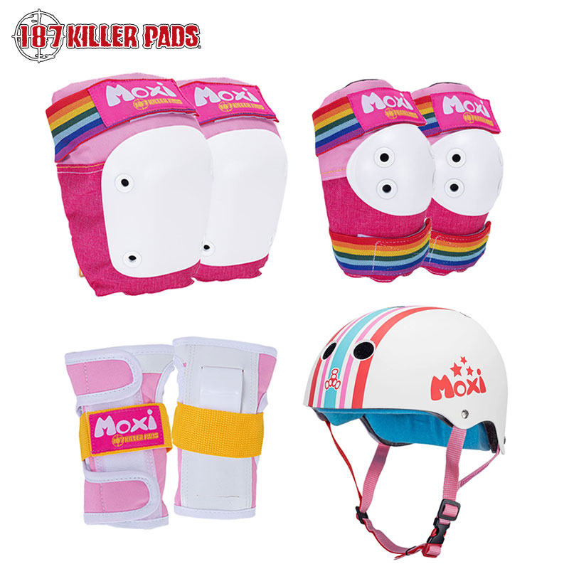 United States 187 MOXI skate wheel slide extreme sports six pieces of knee guard elbow protection balance car protective cover set