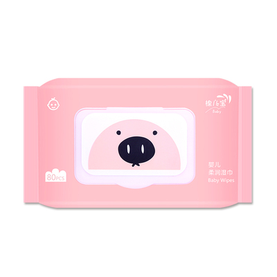 棉儿宝婴儿湿巾纸80抽大包装