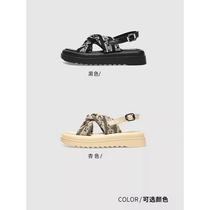 Floria Floria summer cross-strap open-toe Roman sandals thick-soled trendy sand stall womens shoes