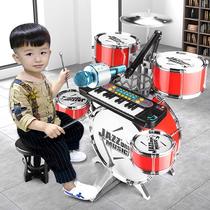 High-end high-end large childrens drum kit for beginners home jazz drums for boys 3-6