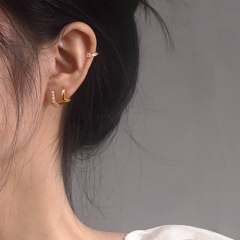 Earrings Earbone Nail Female Earring Small Earbone Circle Earbone Ring Earrings 2020 New Fashion Lost an Earring