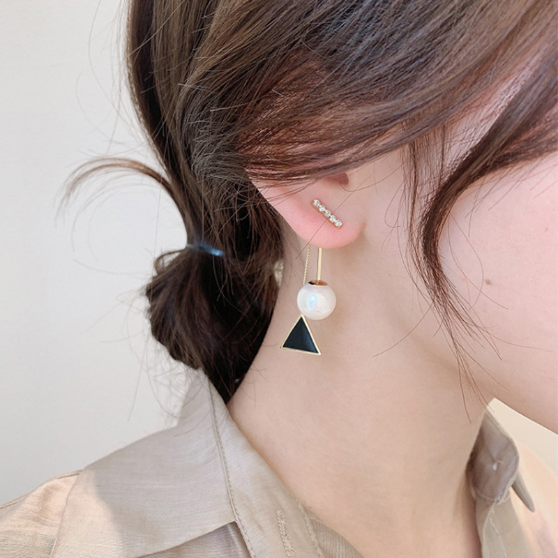 Silver earring Korean temperament network red senior pearl ear decoration woman 2022 new tide Dongdong gate pure silver ear crash