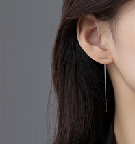 Word-of-the-ear long style Temperament Earrings Brief Lukewarm Wind 2022 New Earrings Female Trendy Suear Pendant