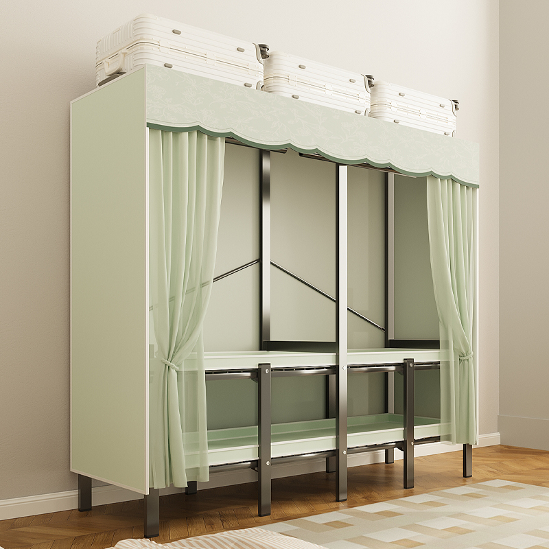 Floor-Standing Clothes Rack for Bedroom, Home Use Coat Rack, Room Clothes Rack, Autumn and Winter Metal Wardrobe, No-Installation Fabric Wardrobe Floor-Standing Clothes Rack for Bedroom, Home Use Coat Rack, Room Clothes Rack, Autumn and Winter Metal Wardrobe, No-Installation Fabric Wardrobe