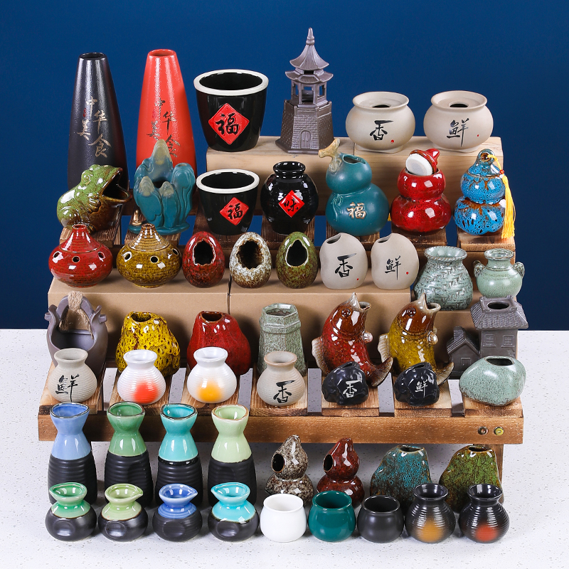 Hanging plate decorated creative dry ice pot dry ice cup container small swing seafood posture plate decorated cold dishes