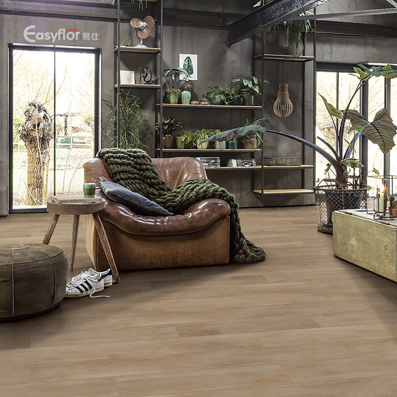 Yishi Stone Crystal floor heating composite E0 gray lock type rigid plastic moisture-proof floor for hospitals