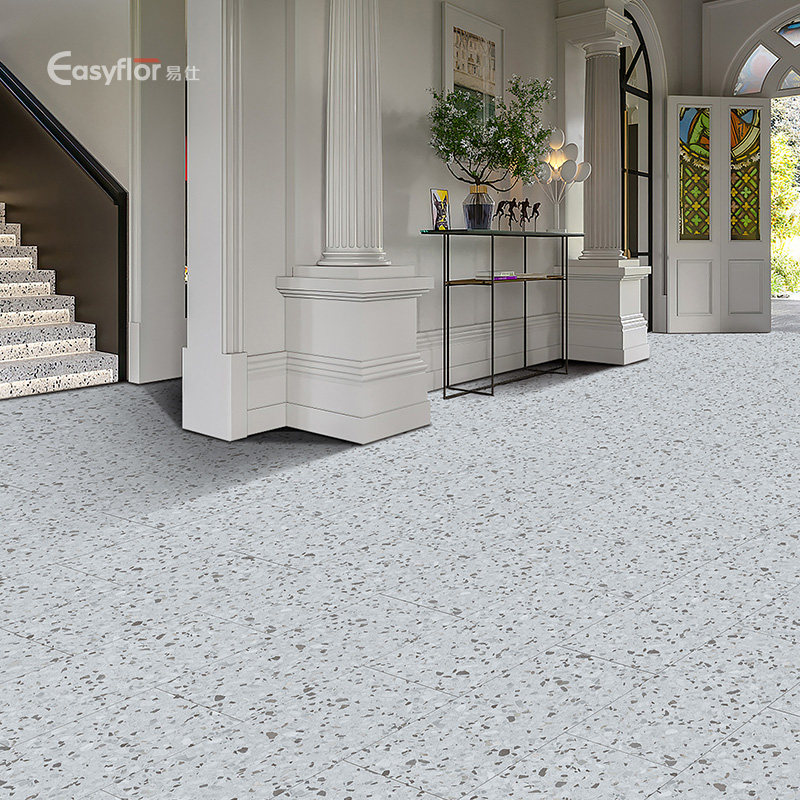 Yishi stone crystal floor heating Moriye composite antibacterial formaldehyde-free sound insulation commercial plastic wear-resistant imitation stone floor