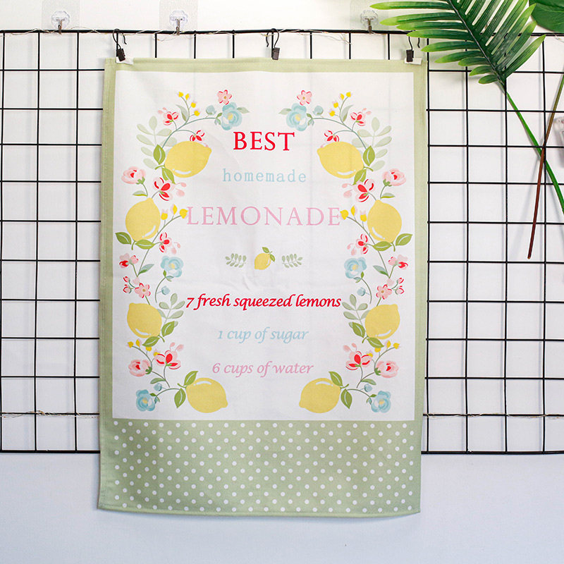 Green Wave Dot hanging painting Background Bins Wind Decorative Cloth Living-room Room Lemon Small Earth Hung Cloth Tapestry Tapestry Wall Cloth