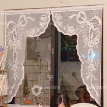 Lace curtain heavy vintage replica curtain bow to curtain bedroom living room home curtain half curtain