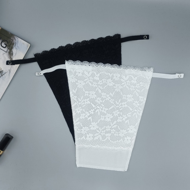 Anti-smearing chest covering V-neck anti-smearing stickers neckline artifact one-piece tube top women's lace bottoming breast protection thin section summer