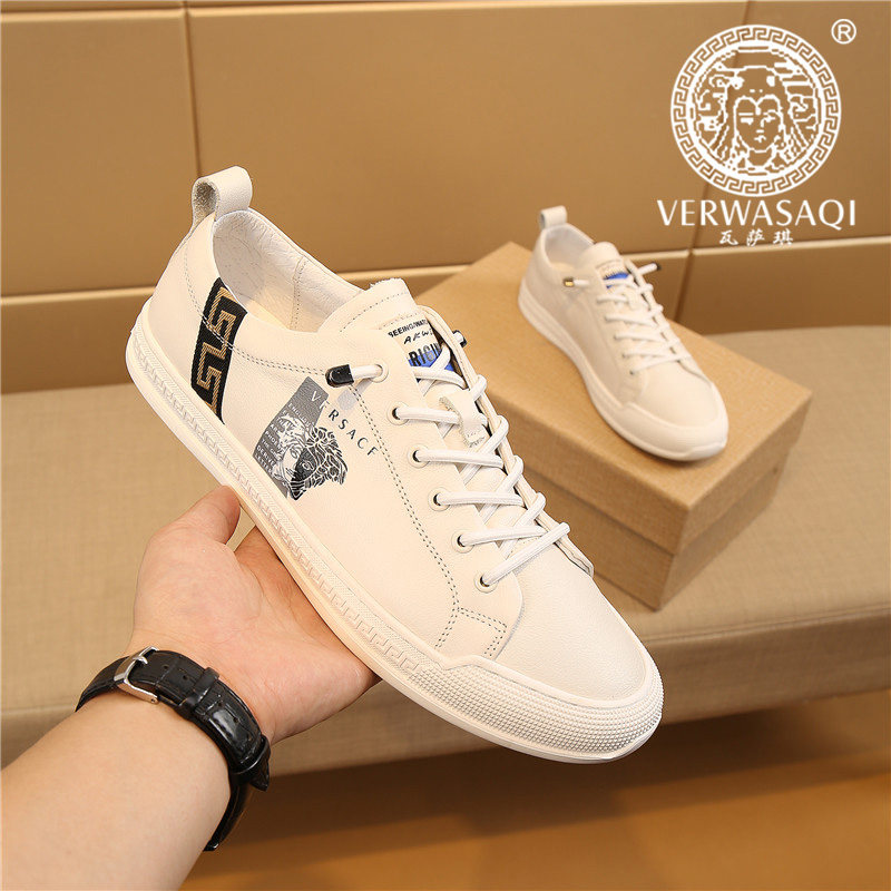 Vasaki leather shoes men's small white shoes autumn tide brand high-end leather men's shoes European station top layer leather casual tide shoes