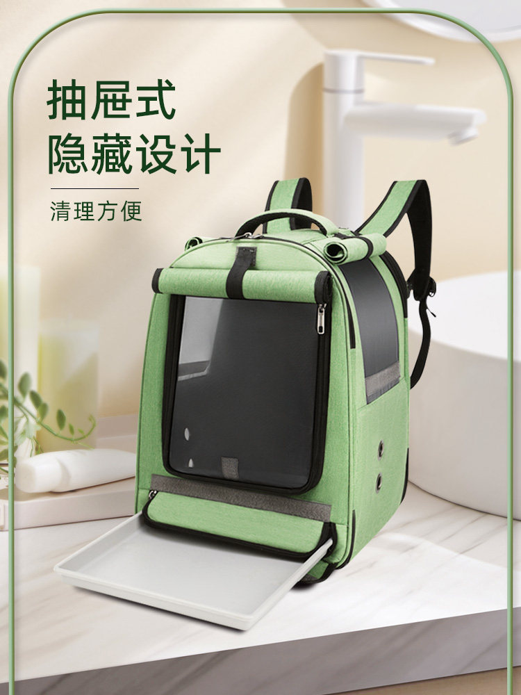 Parrot-Specific Travel Bag, Portable Outdoor Bird Cage, Breathable Backpack for Cockatiels, Budgerigars, Small, Medium, and Large Birds, Complete Set of Supplies