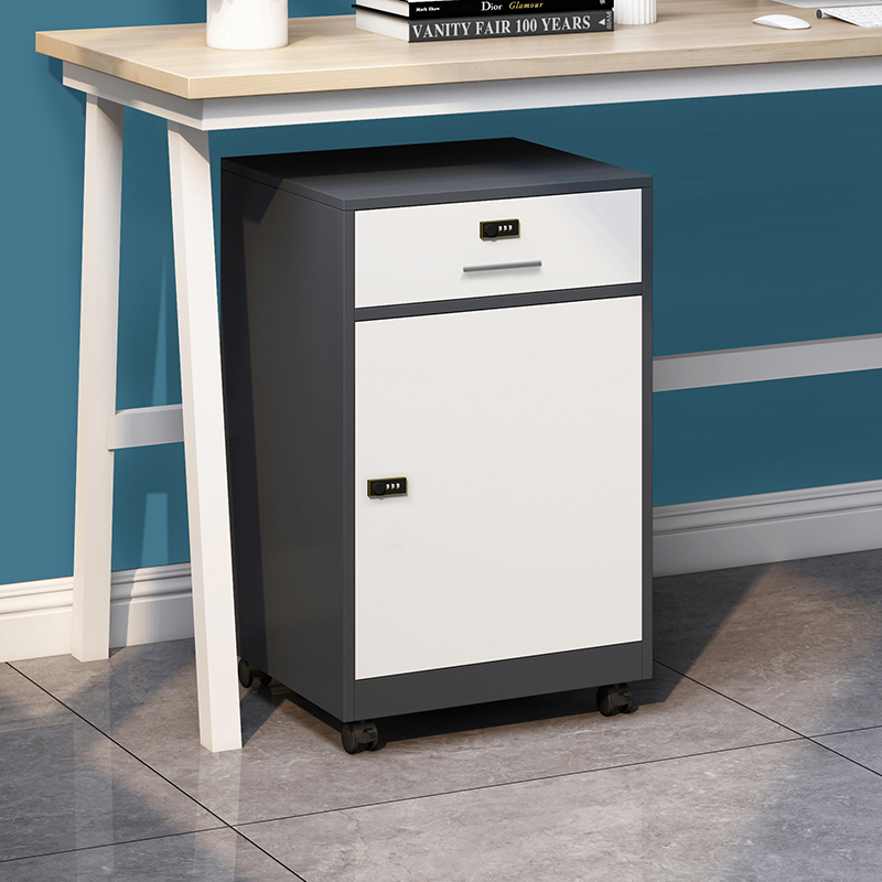 Steel password cabinet short cabinet with lock office safe table lower drawer containing cabinet cabinet mobile lockers-Taobao