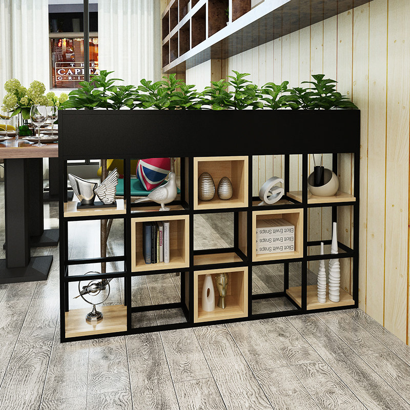 Iron Different Divide Decorated Flower Frame Office Frame Industrial Windows Card Block Green Plant Fence Short Screen