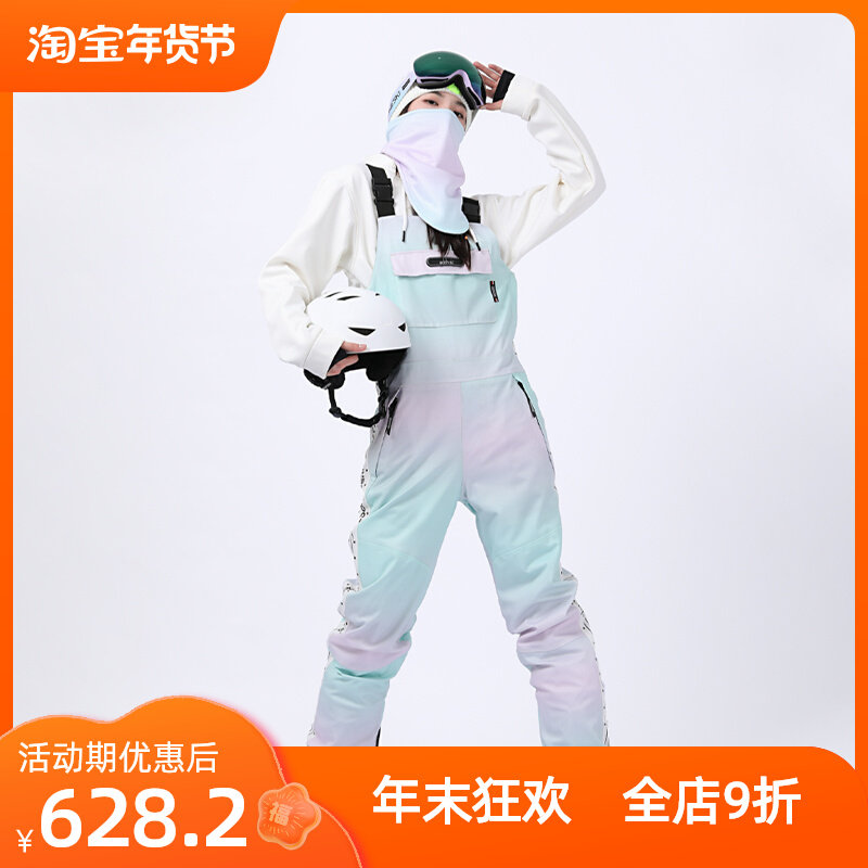 odddivski ski overalls men and women waterproof windproof quilted thickened ski pants one-piece pants ski equipment