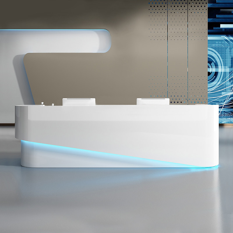 Zhuo Hao creative simple modern cash register beauty salon front desk reception paint company consulting service arc bar