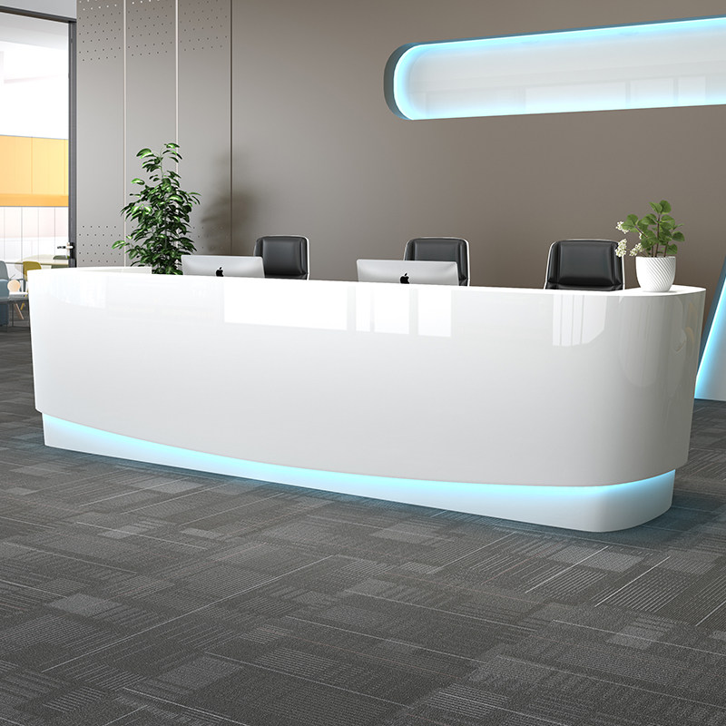 Simple modern company front desk creative paint office front desk reception desk service desk fashion cash register counter bar