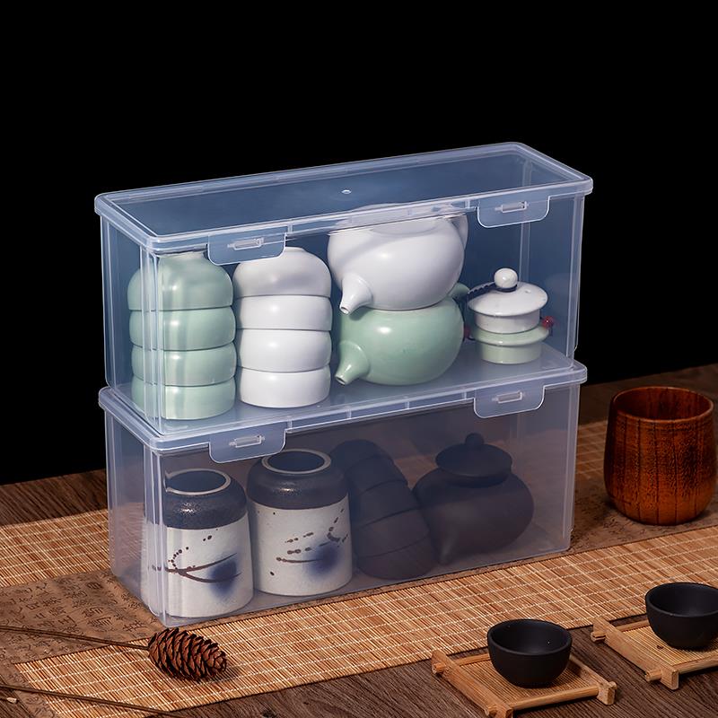 Tea cup storage box Kung Fu tea cup storage cup artifact household dust-proof tea set storage box