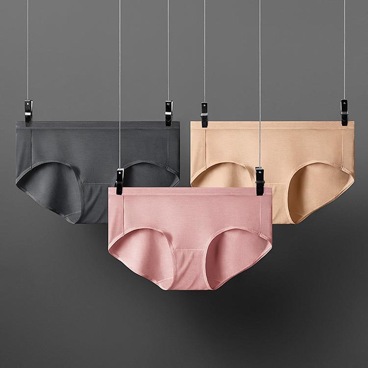 80 Modeir briefs Women's pure cotton crotch No marks Breathable Sensation Hip Mid Waist Large Size Lady Triangle Briefs