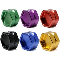 Customize the new smoking tool diameter 6M aluminum alloy 2 layers hexagonal concave grinding cigarette lighter 24