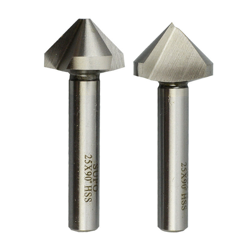 Direct handle three-edged one-edged corner knife 10 12 16 20 25 25 30 35 40 90 degree chamfer drill