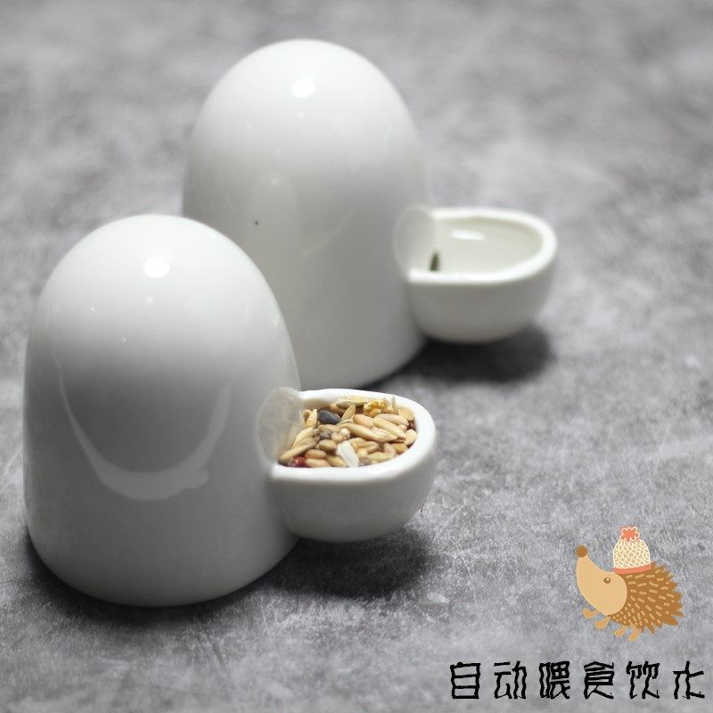 Ceramic pet automatic drinker hamster drinker feeding water feeder African mini hedgehog kettle