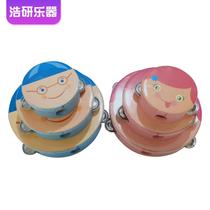 Customized 4 6 8 inch cartoon childrens music early education Orff percussion instrument smiling face tambourine hand tambourine
