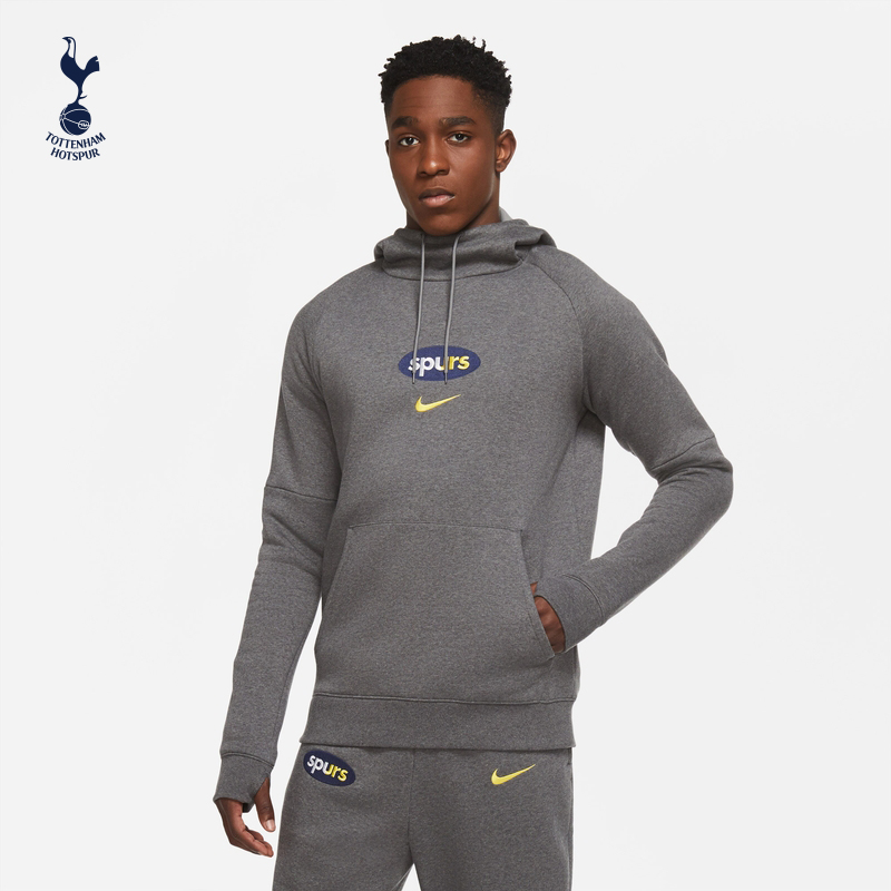 Nike nike Tottenham Hotspur's official new sports casual even cap plus suede grey thick cotton T men and women