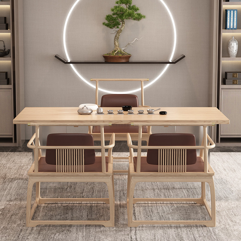 New Chinese style large board tea table and chairs combination acrylic manager head of the desk office Big bandae desk