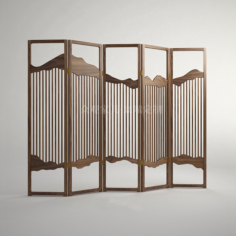 New Chinese Office Partition Screen Solid Wood Furniture Mountain Side Cabinet Xuanguan Decorative Cabinet Shelve Shelf Composition Innate