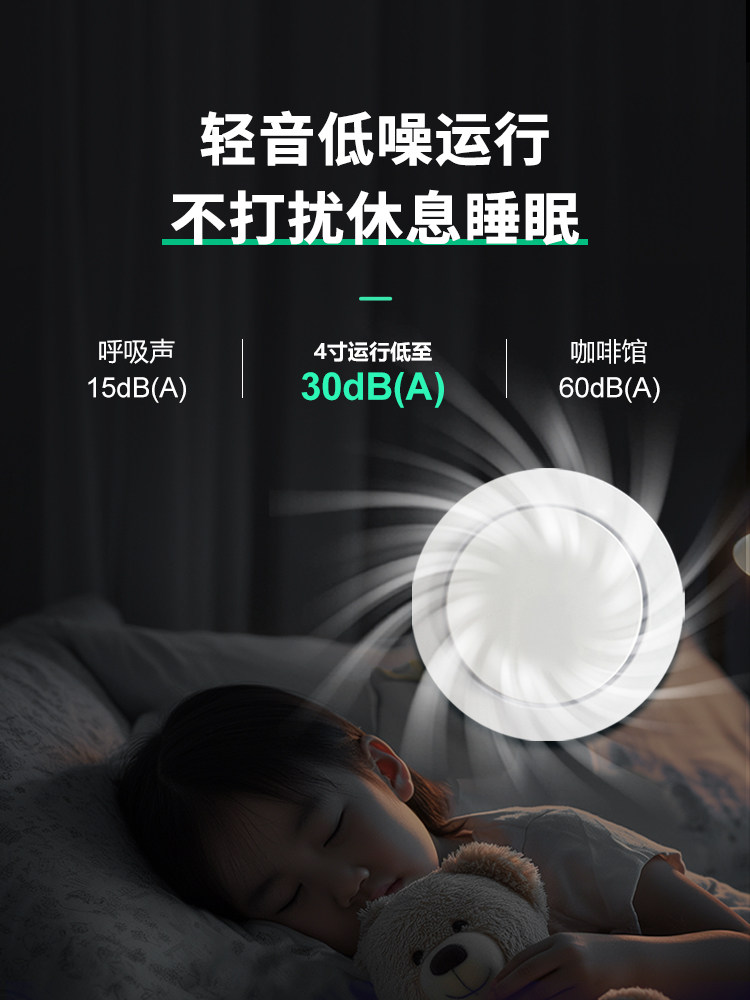 Bathroom Exhaust Fan, Powerful and Quiet, Household Ventilation Fan, Two-Way Wall-Mounted Toilet Extractor Fan, Kitchen Air Inlet Fan