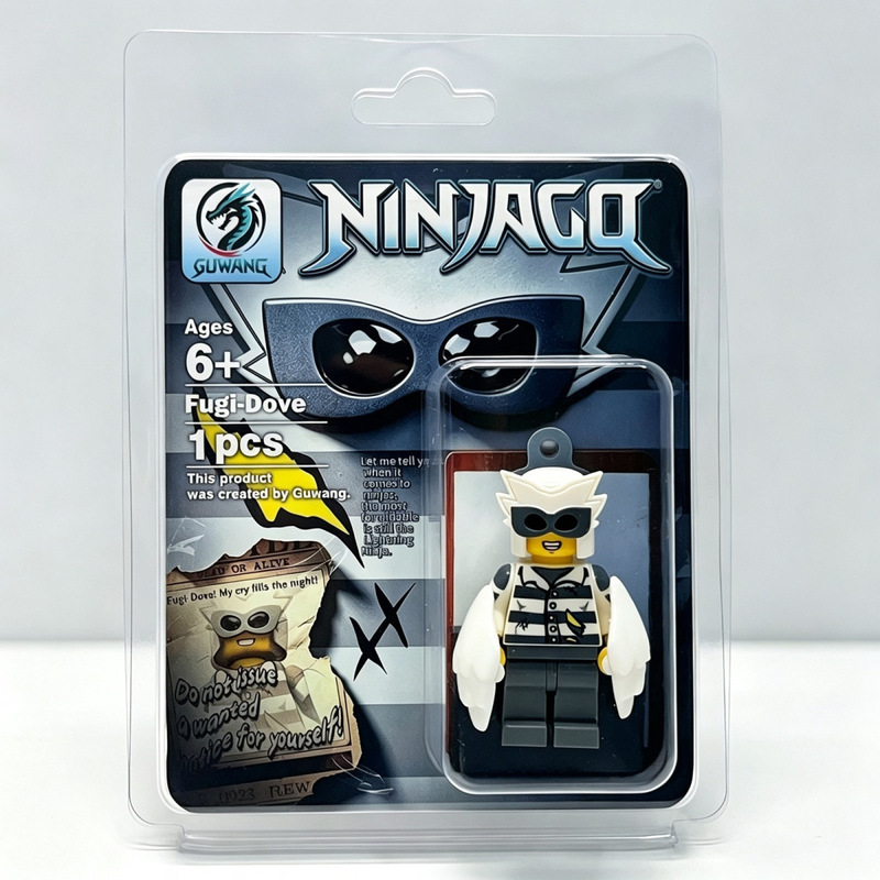 Ninjago Third-Party Fuji Pigeon Limited Edition Hanging Card, Custom-Made Headgear + Printed Wings, Domestic Building Block Minifigure Ninjago Third-Party Fuji Pigeon Limited Edition Hanging Card, Custom-Made Headgear + Printed Wings, Domestic Building Block Minifigure