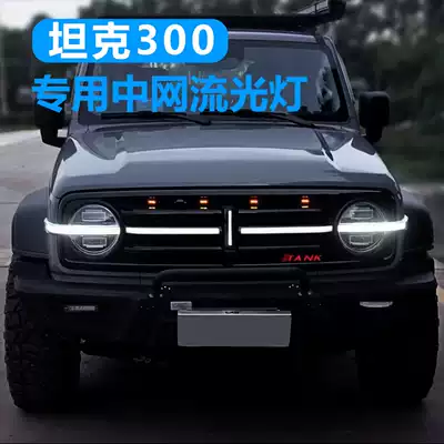 Suitable for Wei Pai tank 300 mid-net streamer light night walker Mid-net LED grille front face modification WEY accessories