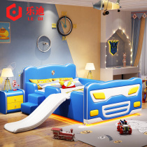 Childrens bed 1 m 2 boys bedroom soft - packed slide sports car car is modern simple